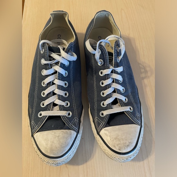 Navy Converse Low Top Allstar Sneakers - Picture 1 of 4